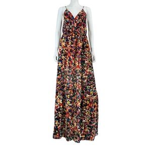 LAVENDER BROWN Spotted Print Maxi Dress Size M